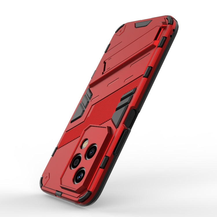 For Honor 200 Lite Global Punk Armor 2 in 1 PC + TPU Phone Case with Holder(Red) - Honor Cases by PMC Jewellery | Online Shopping South Africa | PMC Jewellery | Buy Now Pay Later Mobicred