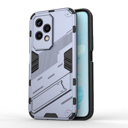 For Honor 200 Lite Global Punk Armor 2 in 1 PC + TPU Phone Case with Holder(Grey) - Honor Cases by PMC Jewellery | Online Shopping South Africa | PMC Jewellery | Buy Now Pay Later Mobicred