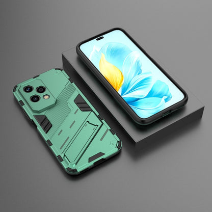 For Honor 200 Lite Global Punk Armor 2 in 1 PC + TPU Phone Case with Holder(Green) - Honor Cases by PMC Jewellery | Online Shopping South Africa | PMC Jewellery | Buy Now Pay Later Mobicred