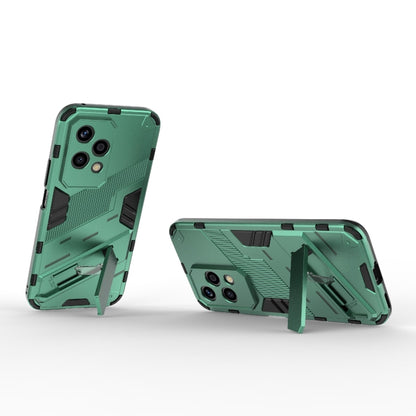 For Honor 200 Lite Global Punk Armor 2 in 1 PC + TPU Phone Case with Holder(Green) - Honor Cases by PMC Jewellery | Online Shopping South Africa | PMC Jewellery | Buy Now Pay Later Mobicred