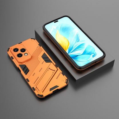 For Honor 200 Lite Global Punk Armor 2 in 1 PC + TPU Phone Case with Holder(Orange) - Honor Cases by PMC Jewellery | Online Shopping South Africa | PMC Jewellery | Buy Now Pay Later Mobicred