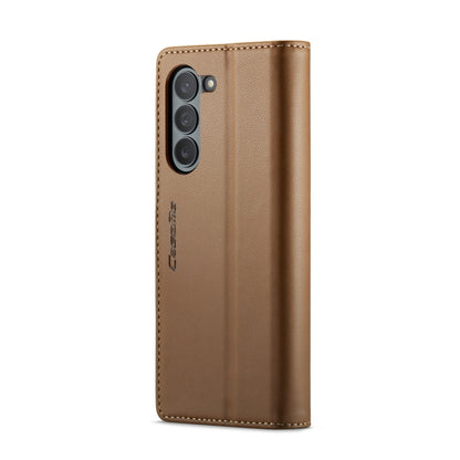 For Samsung Galaxy Z Fold6 5G CaseMe 023 Butterfly Buckle Litchi Texture RFID Anti-theft Leather Phone Case(Brown) - Galaxy Z Fold6 5G Cases by CaseMe | Online Shopping South Africa | PMC Jewellery | Buy Now Pay Later Mobicred