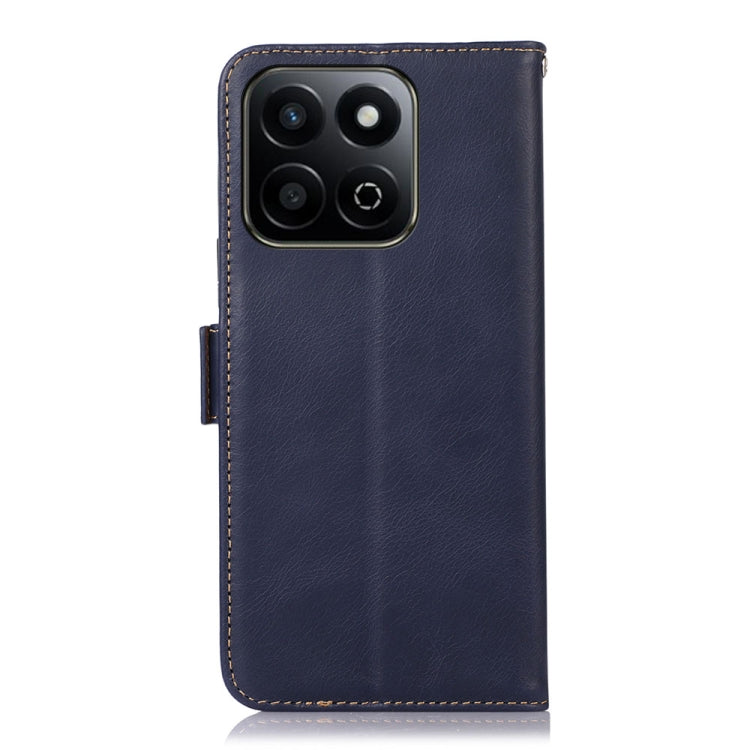 For Honor Play 60 Plus / 200 Smart Crazy Horse Top Layer Cowhide Leather Phone Case(Blue) - Honor Cases by PMC TechLife | Online Shopping South Africa | PMC TechLife | Buy Now Pay Later Mobicred