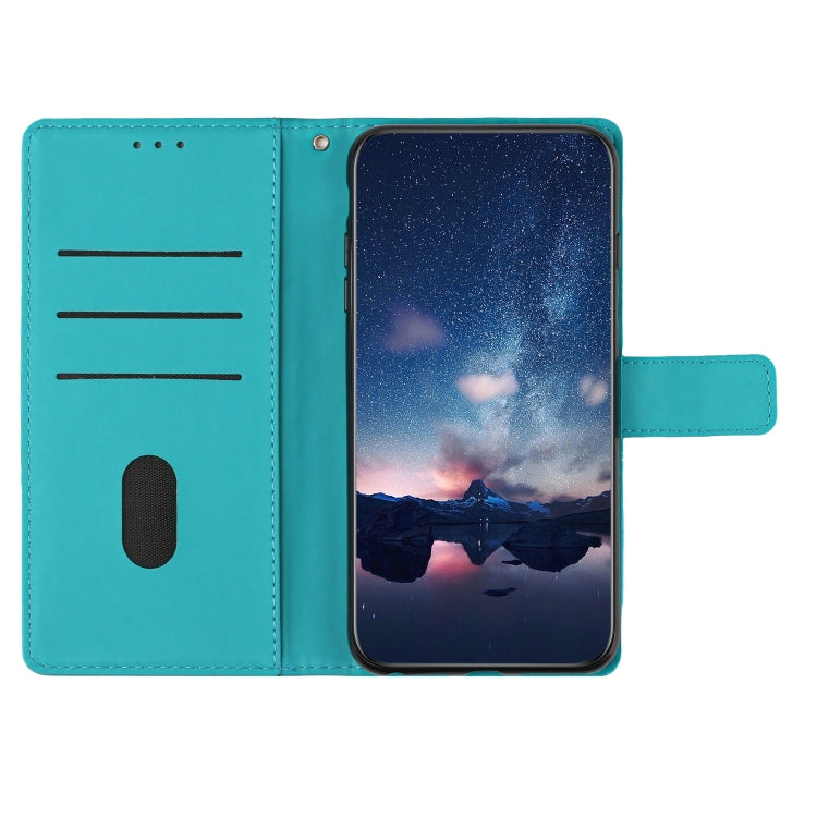 For iPhone 16 Diamond Embossed Skin Feel Leather Phone Case(Blue) - iPhone 16 Cases by PMC TechLife | Online Shopping South Africa | PMC TechLife | Buy Now Pay Later Mobicred