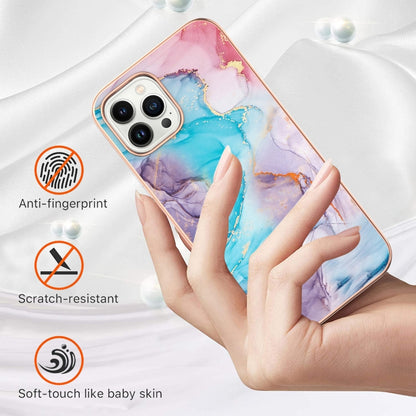 For iPhone 16 Pro Electroplating Pattern IMD TPU Shockproof Case(Milky Way Blue Marble) - iPhone 16 Pro Cases by PMC Jewellery | Online Shopping South Africa | PMC Jewellery | Buy Now Pay Later Mobicred