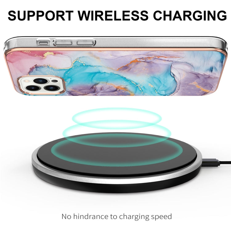 For iPhone 16 Pro Electroplating Pattern IMD TPU Shockproof Case(Milky Way Blue Marble) - iPhone 16 Pro Cases by PMC TechLife | Online Shopping South Africa | PMC TechLife | Buy Now Pay Later Mobicred