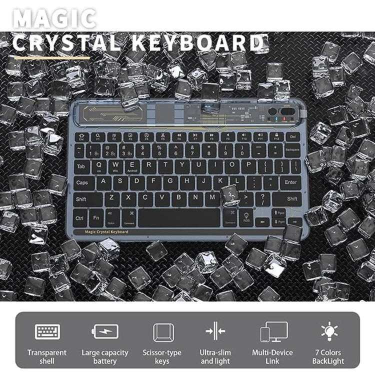 X11S 10 inch Tablet Universal Transparent Backlit Keyboard Compatible For iOS&Android&Windows System(Black) - Universal Keyboard by PMC Jewellery | Online Shopping South Africa | PMC Jewellery