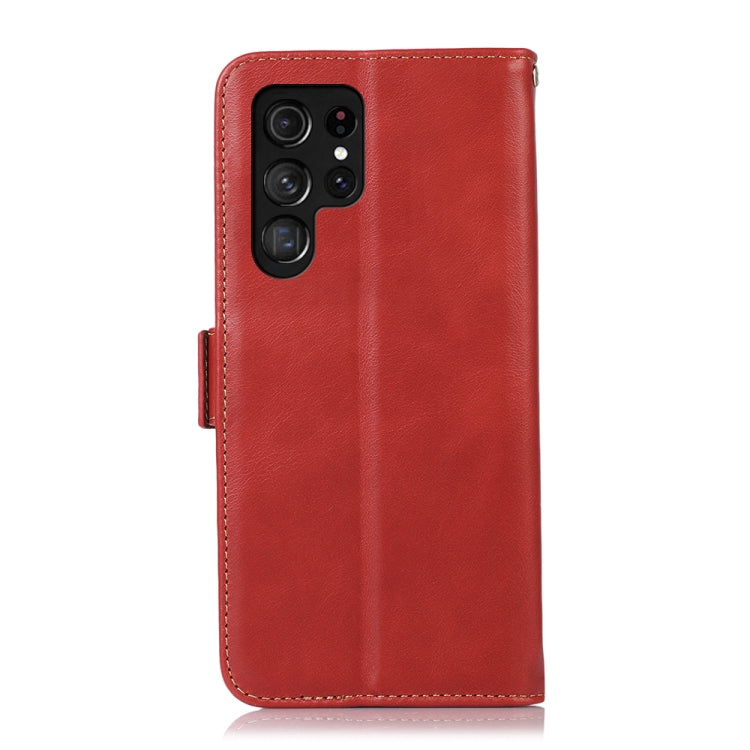 For Samsung Galaxy S24 Ultra Crazy Horse Top Layer Cowhide Leather Phone Case(Red) - Galaxy S24 Ultra 5G Cases by PMC Jewellery | Online Shopping South Africa | PMC Jewellery | Buy Now Pay Later Mobicred