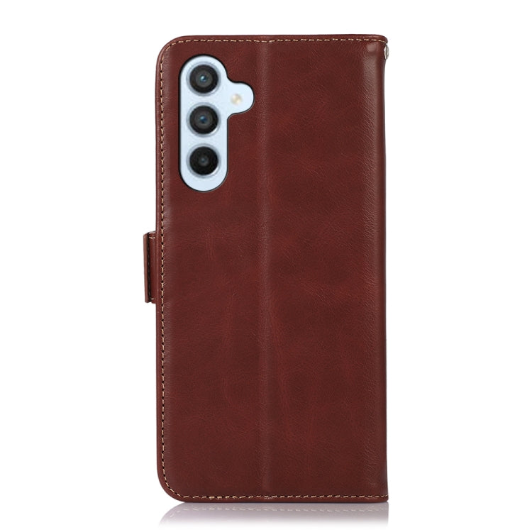 For Samsung Galaxy S24 Crazy Horse Top Layer Cowhide Leather Phone Case(Brown) - Galaxy S24 5G Cases by PMC Jewellery | Online Shopping South Africa | PMC Jewellery | Buy Now Pay Later Mobicred