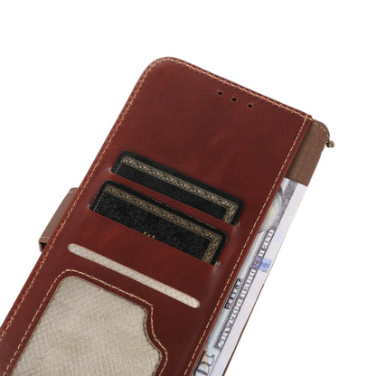 For Samsung Galaxy S24 Crazy Horse Top Layer Cowhide Leather Phone Case(Brown) - Galaxy S24 5G Cases by PMC Jewellery | Online Shopping South Africa | PMC Jewellery | Buy Now Pay Later Mobicred