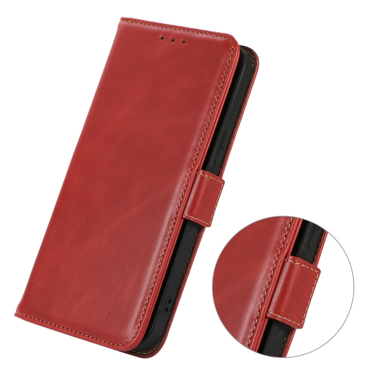 For Samsung Galaxy S24 Crazy Horse Top Layer Cowhide Leather Phone Case(Red) - Galaxy S24 5G Cases by PMC Jewellery | Online Shopping South Africa | PMC Jewellery | Buy Now Pay Later Mobicred