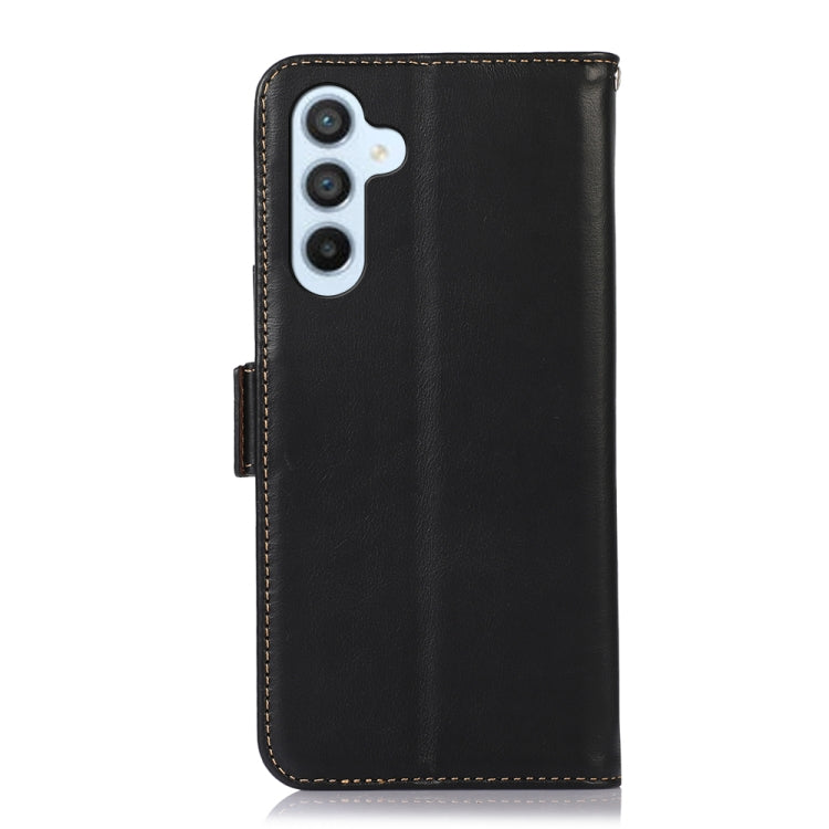 For Samsung Galaxy S24 Crazy Horse Top Layer Cowhide Leather Phone Case(Black) - Galaxy S24 5G Cases by PMC Jewellery | Online Shopping South Africa | PMC Jewellery | Buy Now Pay Later Mobicred