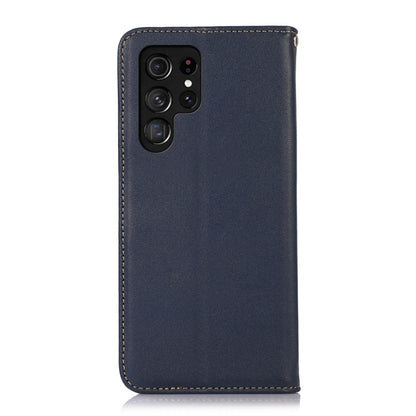 For Samsung Galaxy S24 Ultra KHAZNEH Nappa Top Layer Cowhide Leather Phone Case(Blue) - Galaxy Phone Cases by PMC Jewellery | Online Shopping South Africa | PMC Jewellery | Buy Now Pay Later Mobicred