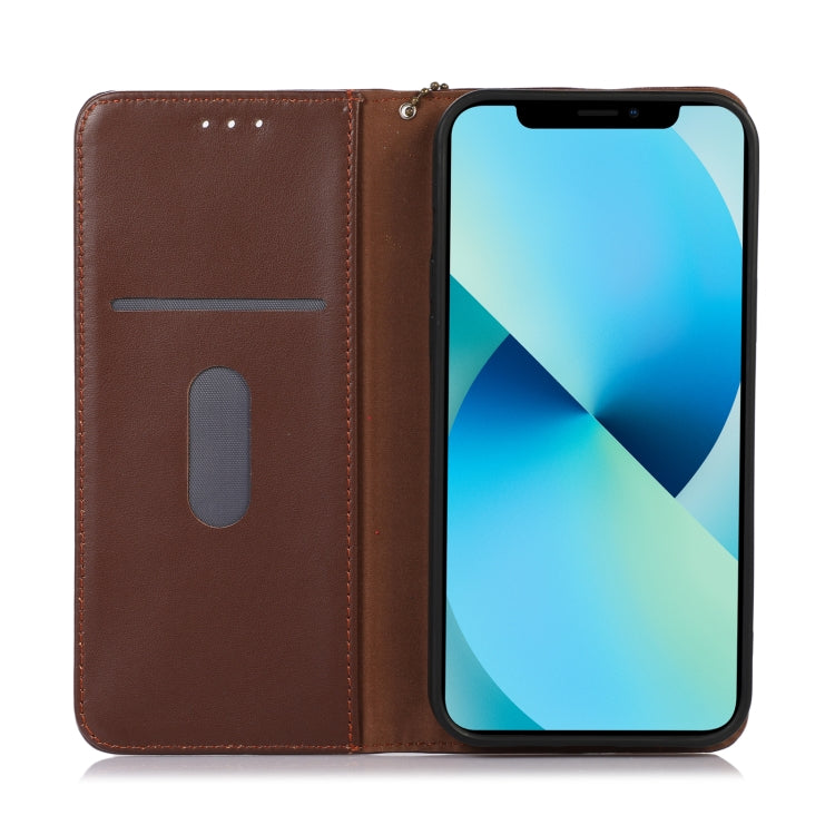 For Samsung Galaxy S24 Ultra KHAZNEH Nappa Top Layer Cowhide Leather Phone Case(Brown) - Galaxy Phone Cases by PMC Jewellery | Online Shopping South Africa | PMC Jewellery | Buy Now Pay Later Mobicred