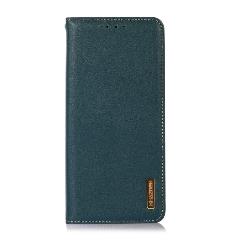 For Samsung Galaxy S24+ KHAZNEH Nappa Top Layer Cowhide Leather Phone Case(Green) - Galaxy Phone Cases by PMC Jewellery | Online Shopping South Africa | PMC Jewellery | Buy Now Pay Later Mobicred