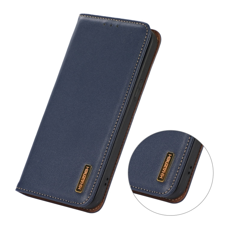 For Samsung Galaxy S24+ KHAZNEH Nappa Top Layer Cowhide Leather Phone Case(Blue) - Galaxy Phone Cases by PMC Jewellery | Online Shopping South Africa | PMC Jewellery | Buy Now Pay Later Mobicred