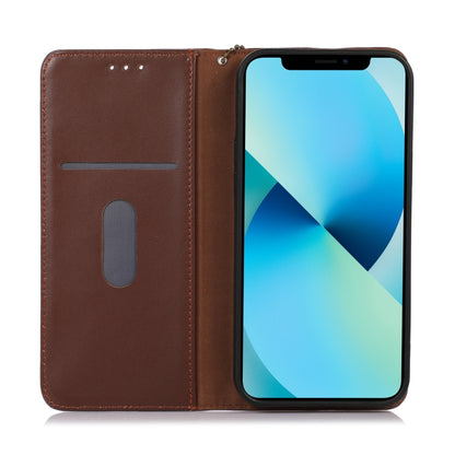 For Samsung Galaxy S24+ KHAZNEH Nappa Top Layer Cowhide Leather Phone Case(Brown) - Galaxy Phone Cases by PMC Jewellery | Online Shopping South Africa | PMC Jewellery | Buy Now Pay Later Mobicred