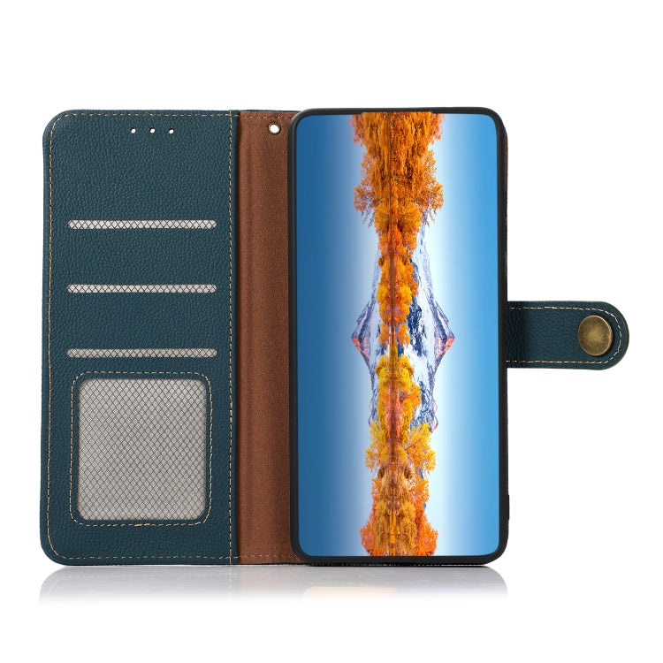 For OnePlus Nord 3 KHAZNEH Custer Genuine Leather RFID Phone Case(Green) - OnePlus Cases by PMC TechLife | Online Shopping South Africa | PMC TechLife | Buy Now Pay Later Mobicred