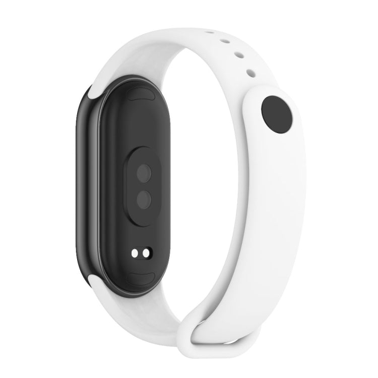 For Xiaomi Mi Band 8 Mijobs Solid Color Silicone Watch Band(White) - Watch Bands by MIJOBS | Online Shopping South Africa | PMC Jewellery