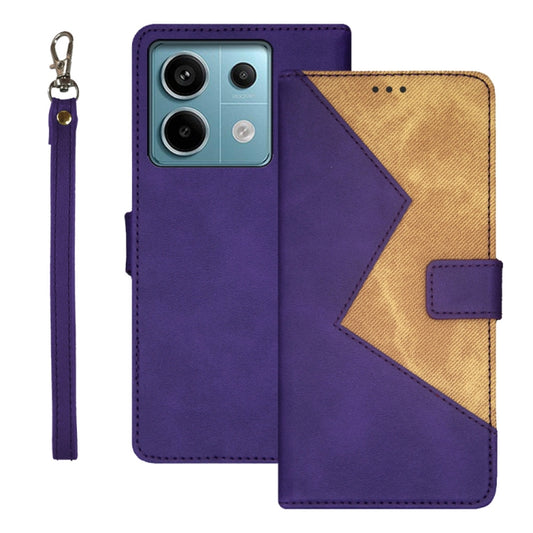 For Xiaomi Redmi Note 13 Pro 5G idewei Two-color Splicing Leather Phone Case(Purple) - Xiaomi Cases by idewei | Online Shopping South Africa | PMC Jewellery | Buy Now Pay Later Mobicred