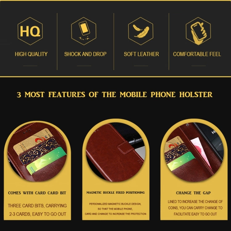 For vivo X100 Pro idewei Crazy Horse Texture Leather Phone Case(Yellow) - free shipping - PMC Jewellery - Order now!