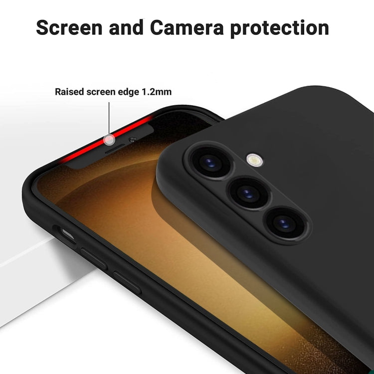 For Samsung Galaxy S23 FE 5G Pure Color Liquid Silicone Shockproof Phone Case(Black) - Galaxy S23 FE 5G Cases by PMC TechLife | Online Shopping South Africa | PMC TechLife
