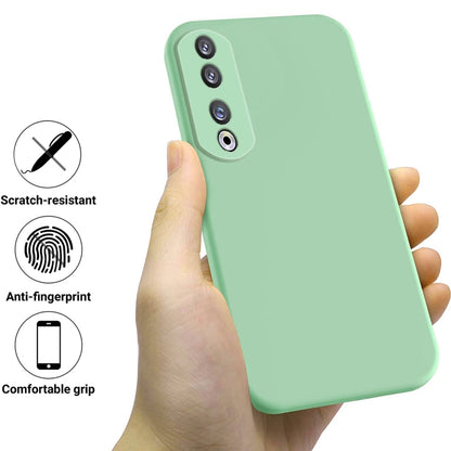 For Honor 90 Pro Pure Color Liquid Silicone Shockproof Phone Case(Green) - Honor Cases by PMC Jewellery | Online Shopping South Africa | PMC Jewellery | Buy Now Pay Later Mobicred