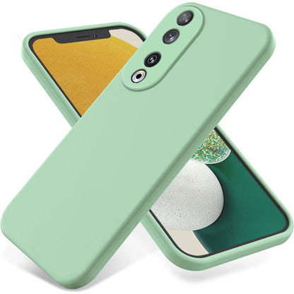 For Honor 90 Pure Color Liquid Silicone Shockproof Phone Case(Green) - Honor Cases by PMC Jewellery | Online Shopping South Africa | PMC Jewellery | Buy Now Pay Later Mobicred