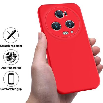 For Honor Magic5 Pro Pure Color Liquid Silicone Shockproof Phone Case(Red) - Honor Cases by PMC Jewellery | Online Shopping South Africa | PMC Jewellery | Buy Now Pay Later Mobicred