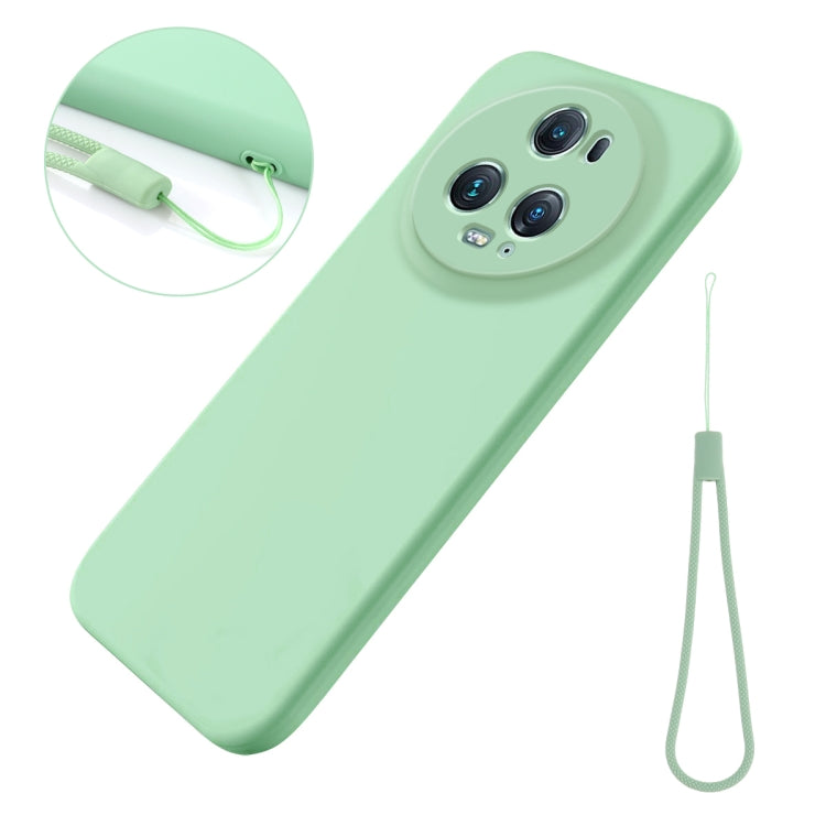 For Honor Magic5 Pro Pure Color Liquid Silicone Shockproof Phone Case(Green) - Honor Cases by PMC TechLife | Online Shopping South Africa | PMC TechLife | Buy Now Pay Later Mobicred