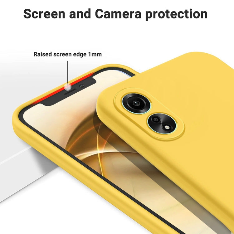 For Honor X5 Plus Solid Color Liquid Silicone Dropproof Full Coverage Phone Case(Yellow) - Honor Cases by PMC TechLife | Online Shopping South Africa | PMC TechLife | Buy Now Pay Later Mobicred