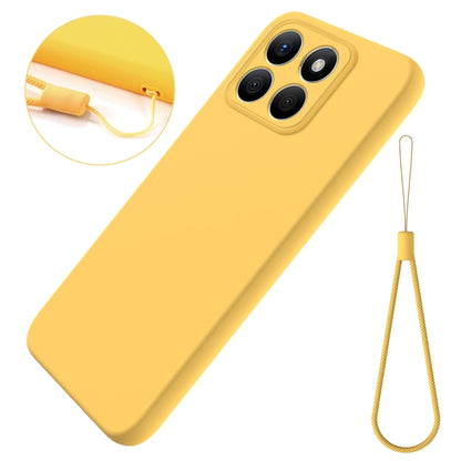 For Honor X8b Pure Color Liquid Silicone Shockproof Phone Case(Yellow) - Honor Cases by PMC Jewellery | Online Shopping South Africa | PMC Jewellery | Buy Now Pay Later Mobicred