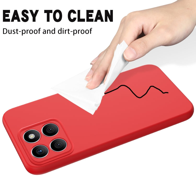 For Honor X8b Pure Color Liquid Silicone Shockproof Phone Case(Red) - Honor Cases by PMC TechLife | Online Shopping South Africa | PMC TechLife | Buy Now Pay Later Mobicred
