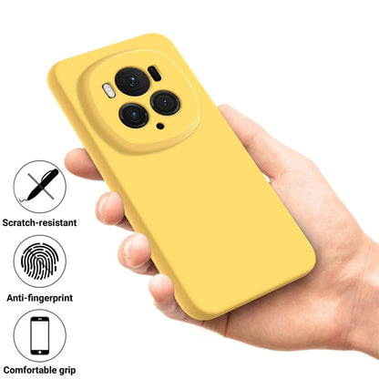 For Honor Magic6 Pro Pure Color Liquid Silicone Shockproof Phone Case(Yellow) - Honor Cases by PMC Jewellery | Online Shopping South Africa | PMC Jewellery | Buy Now Pay Later Mobicred