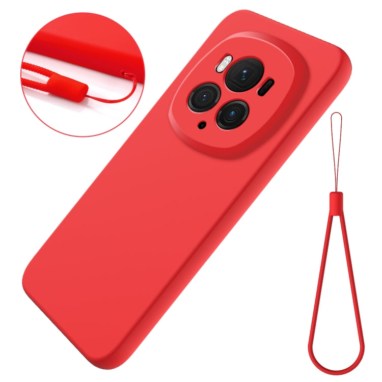 For Honor Magic6 Pro Pure Color Liquid Silicone Shockproof Phone Case(Red) - Honor Cases by PMC Jewellery | Online Shopping South Africa | PMC Jewellery | Buy Now Pay Later Mobicred