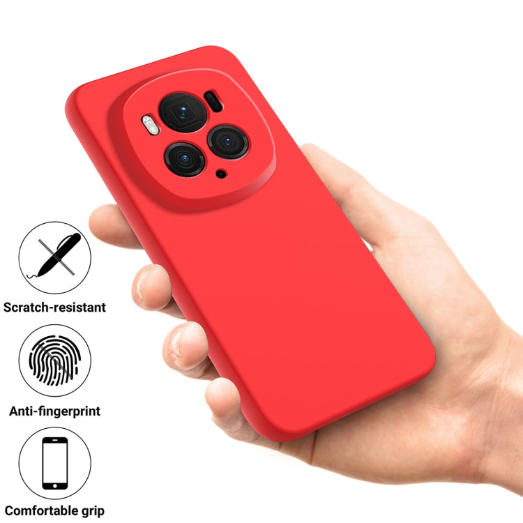 For Honor Magic6 Pro Pure Color Liquid Silicone Shockproof Phone Case(Red) - Honor Cases by PMC Jewellery | Online Shopping South Africa | PMC Jewellery | Buy Now Pay Later Mobicred