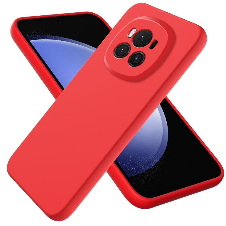 For Honor Magic6 Pure Color Liquid Silicone Shockproof Phone Case(Red) - Honor Cases by PMC TechLife | Online Shopping South Africa | PMC TechLife | Buy Now Pay Later Mobicred