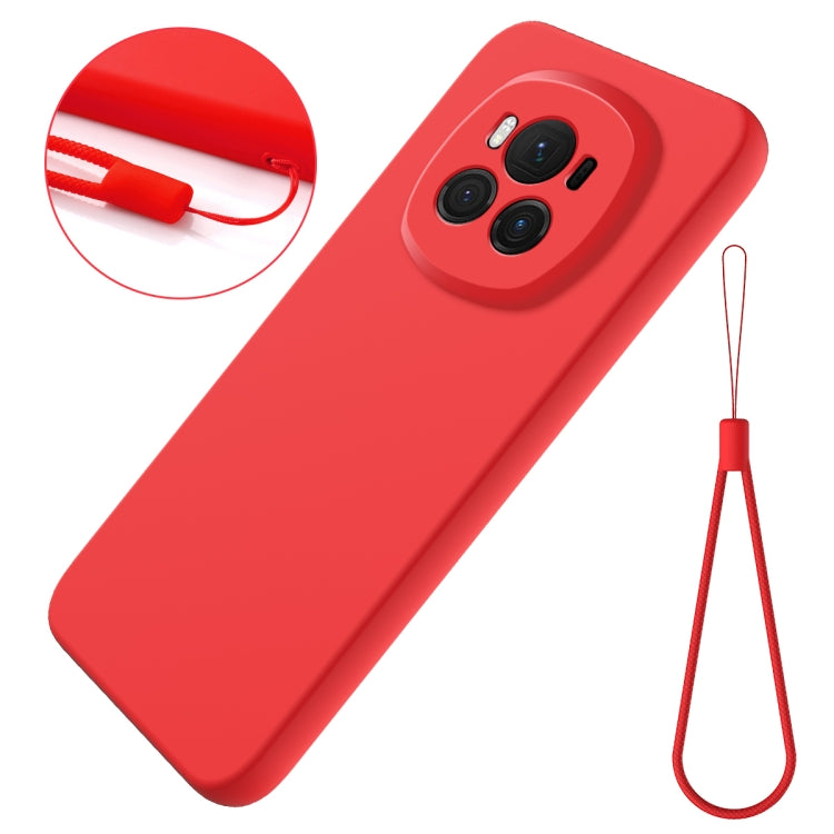 For Honor Magic6 Pure Color Liquid Silicone Shockproof Phone Case(Red) - Honor Cases by PMC TechLife | Online Shopping South Africa | PMC TechLife | Buy Now Pay Later Mobicred