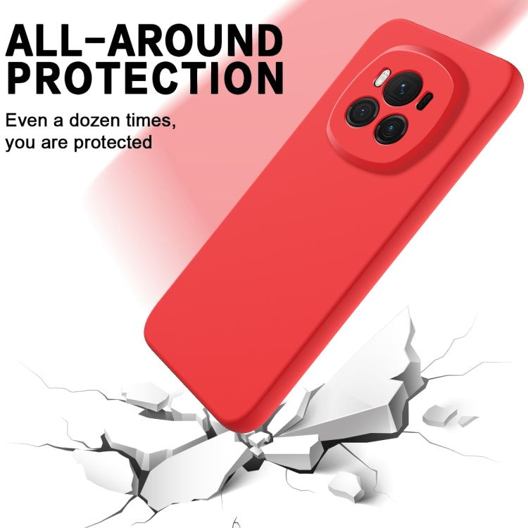 For Honor Magic6 Pure Color Liquid Silicone Shockproof Phone Case(Red) - Honor Cases by PMC TechLife | Online Shopping South Africa | PMC TechLife | Buy Now Pay Later Mobicred