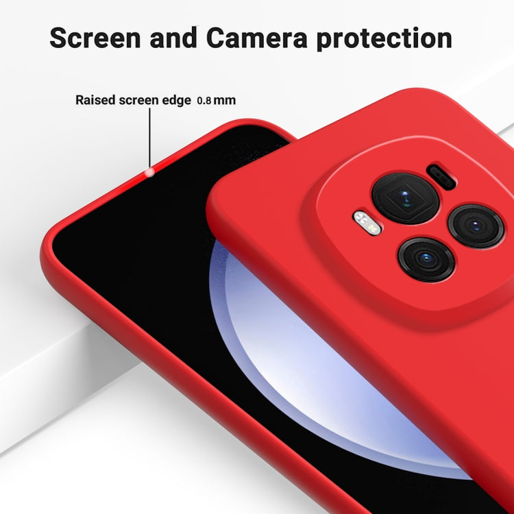 For Honor Magic6 Pure Color Liquid Silicone Shockproof Phone Case(Red) - Honor Cases by PMC TechLife | Online Shopping South Africa | PMC TechLife | Buy Now Pay Later Mobicred
