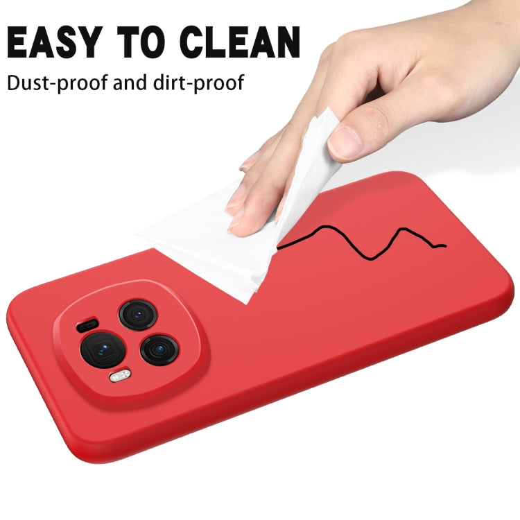 For Honor Magic6 Pure Color Liquid Silicone Shockproof Phone Case(Red) - Honor Cases by PMC TechLife | Online Shopping South Africa | PMC TechLife | Buy Now Pay Later Mobicred