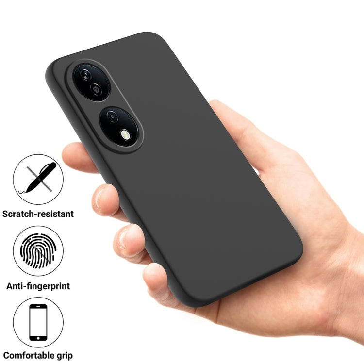 For Honor 90 Smart Pure Color Liquid Silicone Shockproof Phone Case(Black) - Honor Cases by PMC Jewellery | Online Shopping South Africa | PMC Jewellery | Buy Now Pay Later Mobicred