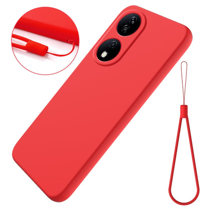 For Honor 90 Smart Pure Color Liquid Silicone Shockproof Phone Case(Red) - Honor Cases by PMC Jewellery | Online Shopping South Africa | PMC Jewellery | Buy Now Pay Later Mobicred