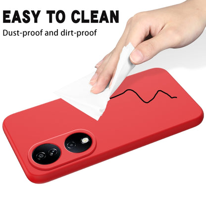 For Honor 90 Smart Pure Color Liquid Silicone Shockproof Phone Case(Red) - Honor Cases by PMC Jewellery | Online Shopping South Africa | PMC Jewellery | Buy Now Pay Later Mobicred