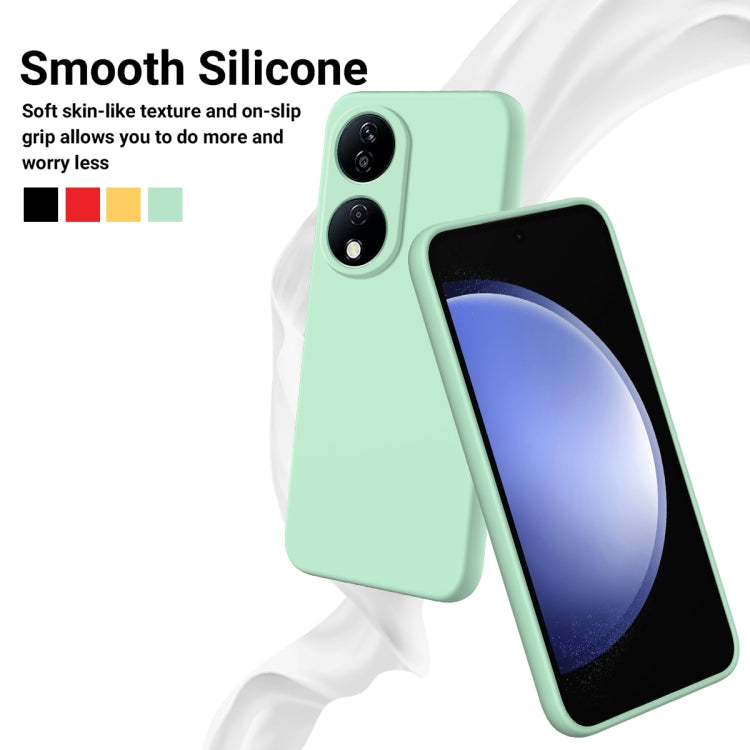 For Honor 90 Smart Pure Color Liquid Silicone Shockproof Phone Case(Green) - Honor Cases by PMC Jewellery | Online Shopping South Africa | PMC Jewellery | Buy Now Pay Later Mobicred