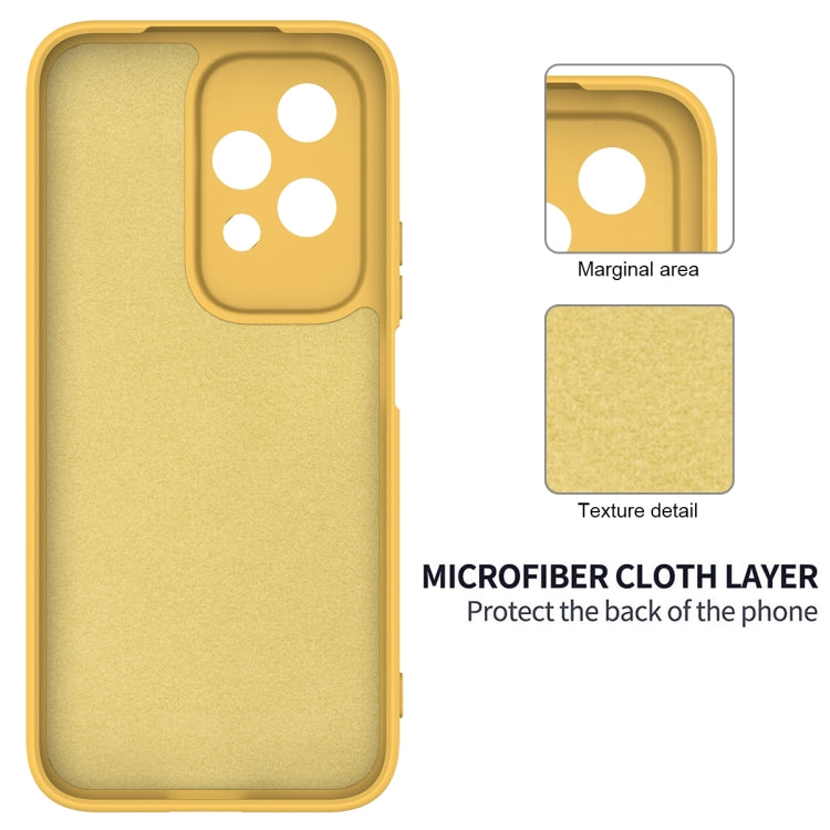 For Honor 200 Lite Global Solid Color Liquid Silicone Dropproof Full Coverage Phone Case(Yellow) - free shipping - PMC TechLife - Order now!