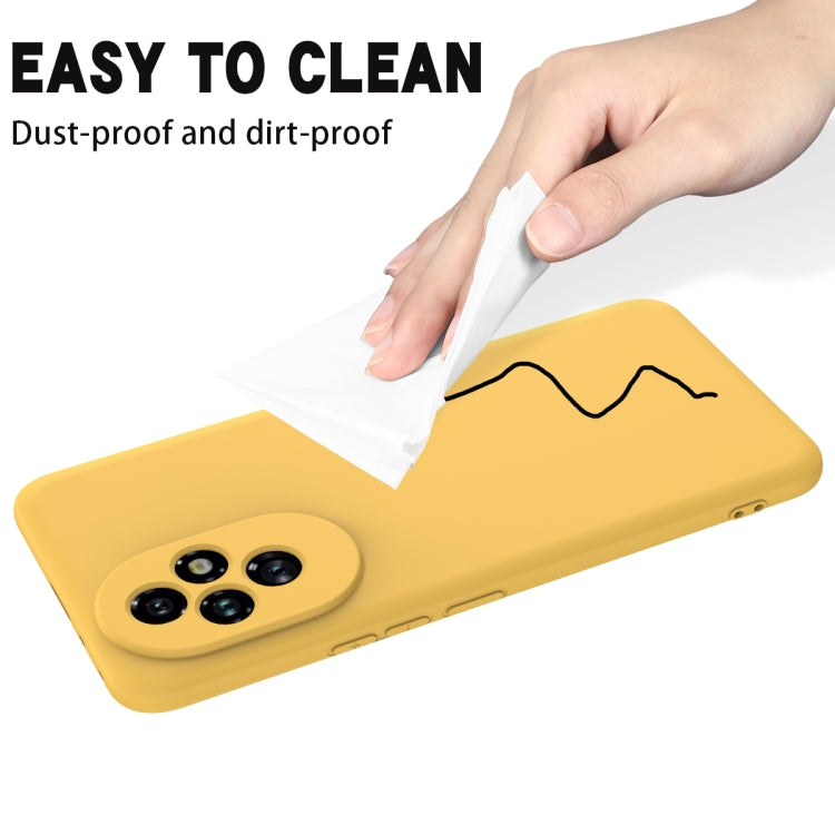 For Honor 200 Pro Solid Color Liquid Silicone Dropproof Full Coverage Phone Case(Yellow) - free shipping - PMC TechLife - Order now!