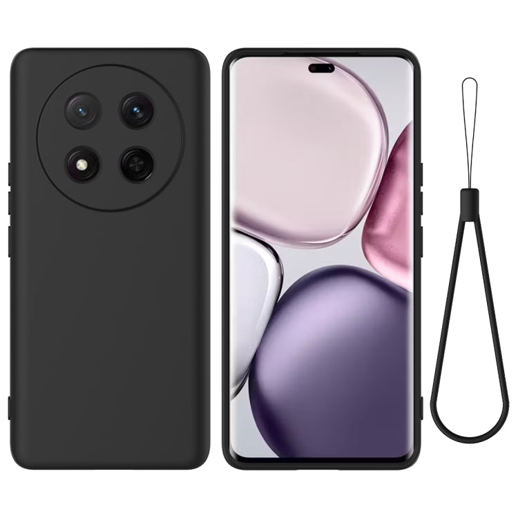 For Honor X9c / X60 Pro 5G Solid Color Liquid Silicone Dropproof Full Coverage Phone Case(Black) - free shipping - PMC TechLife - Order now!