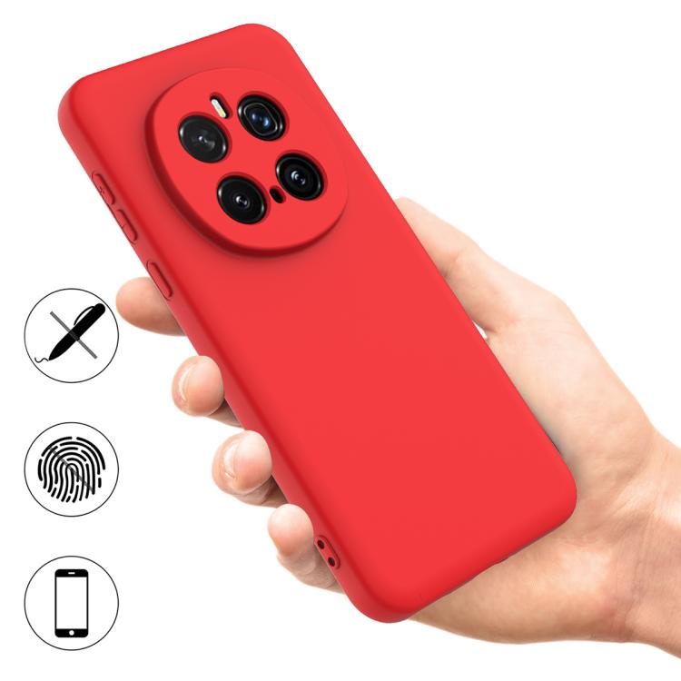For Honor Magic7 Pro Solid Color Liquid Silicone Dropproof Full Coverage Phone Case(Red) - free shipping - PMC TechLife - Order now!