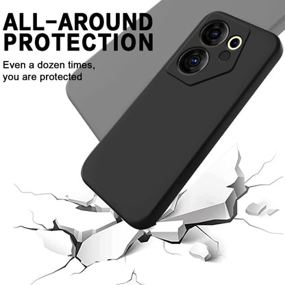 For Tecno Camon 20 Premier Pure Color Liquid Silicone Shockproof Phone Case(Black) - Tecno Cases by PMC Jewellery | Online Shopping South Africa | PMC Jewellery